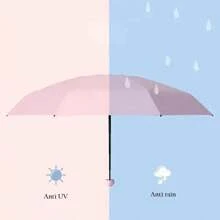 Compact UV-Blocking Mini Umbrella, Capsule Design - Portable & Durable, 6-Rib Fiberglass Structure, Manual Open, Includes Protective Vinyl Case - Ideal For Travel & Unpredictable Weather, Windproof & Rainy Gear | Cute Umbrella Design | Suitable For Travel, Small Umbrella, Pocket Umbrella, Mini Umbrella, Waterproof, UV-Protection, Multipurpose Umbrella, Portable Travel Umbrella