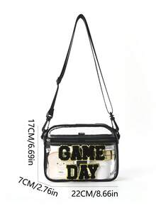 男女休闲透明斜挎包，简约防水PVC透明单肩包，迷你方形手机钱包，带可调节肩带，体育场认可的透明钱包，适合音乐会、体育赛事、节日、旅行、海滩