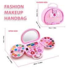 Đồ chơi trang điểm có thể giặt được cho trẻ em - Bộ trang điểm cho bé gái, bộ trang điểm thật, bộ trang điểm cho bé gái nhỏ, phụ kiện màu sắc và vị trí ngẫu nhiên. - Nhiều màu - Xem 10