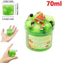 70/300ml Large Crunchy Crystal Slime Kit - Watermelon Grape Peach Strawberry Bottle Premade Slime Pack Set Non-Sticky Jelly Cube Slime Party Favor Birthday Gifts - Multicolor - View 18