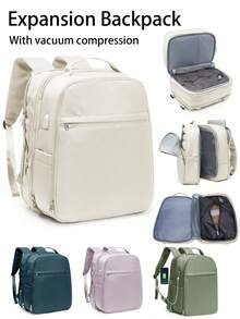 Vacuum Travel Backpack For Women Men, Airback Personal Item Carry On Backpacks Flight Approved Personal Item Travel For Men, Laptop Waterproof Work Compression Bags Casual Daypack Bag Essentials With Wet And Dry Separation Bag, More Than Ordinary Backpack A Can Of Compressed Air Pockets - 45*20*36cm - View 12