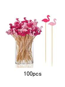 50pcs/100pcs Pack Of 12cm Bamboo Skewers, Round Creative Faux Pearl Gold Design, Suitable For Kitchen Table And Party, For Desserts, Sandwiches, Fruits, With Creative Gold Bead Decoration ,Kitchen,Christmas Gift - Multicolor - View 17