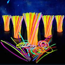 50/20 unidades Barras luminosas, decoración de fiesta fluorescente, collares y pulseras luminosos de fiesta neón, suministros perfectos para fiestas - Multicolor - Ver 3