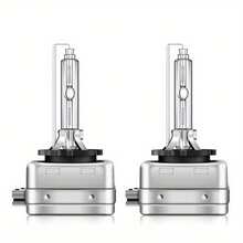 2个ROADSUN D1S D2S D4S D3S汽车大灯灯泡，6000K冷白光，氙气灯，3500小时寿命，防水设计，亮度提升350%，5分钟安装，强劲散热系统，完美光型防眩光，内置驱动器