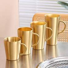 Thickened 304 Stainless Steel Water Cup, Double-Layer Anti-Scald, Coffee Cup, Beverage Cup, Tea Cup, Milk Cup, Easy To Clean, Durable, Shatter-Resistant, With Handle For Easy Grip, Suitable For Home, Office, Restaurant, Beverage Shop, Picnic Use - 1 - View 8