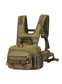 Tactical MOLLE Chest Bag With Front Pouch Outdoor Gear For Camping, Hiking, Climbing And Fishing Multipurpose Travel And Recon Kit Bag For Adventure Best Gift For Father