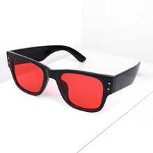 新款时尚复古大框彩色简约太阳镜女士户外防晒眼镜 UV400 遮阳外出装备户外海滩海边度假礼物送给家人和朋友