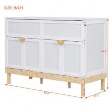 MERAX Queen Size Murphy Bed, White - 白色 - 查看 4