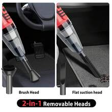 Royalswill Wireless Handheld Vacuum Cleaner, Vacuum Cleaner, Suitable For Home And Car Use, LED Light, Equipped With Super Strong 5500PA Suction Power, 5-In-1 Brush Head, Lightweight And Portable, Washable, Built-In Battery - Red - View 7