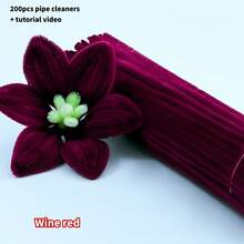 200/250/371/500 piezas Limpiadores de pipas mixtos en rojo con video tutorial. Tallo de chenilla plegable para manualidades, limpiador de pipas de Navidad para manualidades DIY y limpieza, suministros de manualidades, artesanía y decoración, regalo de graduación, regalo de cumpleaños - Serie roja - Ver 19