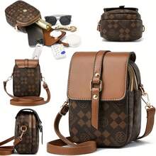 LEATVOOK New Fashion Classic Versatile PU Waterproof Fabric Shoulder Bag, Printed Design Metal Chain Decoration Design French Baguette Bag, Women's Shoulder Bag Suitable For Shopping. Commuting, Travel Use, School Backpack, Best Mother's Day And Valentine's Day Gifts - 米色 - 查看 3