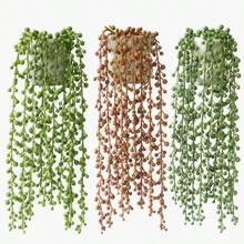 1/2 Stück, 75 cm, künstliche hängende grüne Pflanze - aus weichem Gummimaterial hergestellt, geeignet für Haus und Außenbereich, Büro, Hochzeit, Party, Balkon und Garten - wartungsfrei, einfach zu reinigen. Grüne Kombi-Set für den Nationalfeiertag von Saudi-Arabien. Geeignet für den Nationalfeiertag von Saudi-Arabien und die Rückkehr zur Schulsaison, Herbstdekoration, Herbst