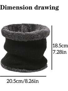 Set de 3 piezas de bufanda y guantes de invierno para adultos, gorro de lana forrado para hombres para exteriores, gorro de punto suave con puño plegable/accesorios de invierno de moda y unicolor para esquiar