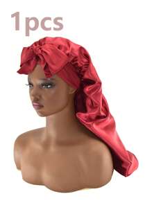 1 Pezzo Cuffia di seta lunga in raso per dormire, cuffia per trecce lunghe, cuffia regolabile riutilizzabile per la cura dei capelli, cuffia da notte per donne, Ognissanti