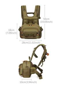 Tactical MOLLE Chest Bag With Front Pouch Outdoor Gear For Camping, Hiking, Climbing And Fishing Multipurpose Travel And Recon Kit Bag For Adventure Best Gift For Father