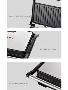 SOKANY 帕尼尼烤盘机，情人节理想礼物，可用于烤牛排、早餐、烤肉、香肠、汉堡和三明治 - 查看 8