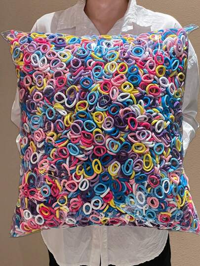 200/400/600/1000pcs Multicolor Hair Scrunchies For Women, High Elasticity Hair Ties, Sweet & Cute Style, Small Hair Bands, Hair Accessories, Suitable For Various Hairstyles, Women Hair Decorations. Suitable For Daily Casual And Outdoor Wear, Hair Accessories, All Season. Halloween & Christmas Hair Decorations.