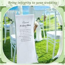 Letrero conmemorativo para la ceremonia de la silla de la boda: quot;Reserve un asiento para alguien en el cieloquot;. Decoraciones para asientos reservados. - Multicolor - Ver 4