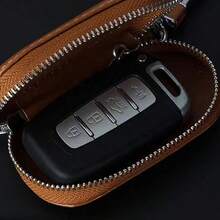 Funda lisa y sencilla para llave de coche unisex, bolsa para llaves de negocios, protector de llave con control remoto, estuche para llave con logotipo de coche - Multicolor - Ver 8