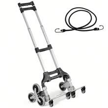 Klapptransportwagen] Tragbarer klappbarer Treppensteigwagen - Handwagen Transportkarre mit Gummiseil