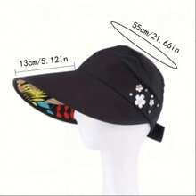 Cappello da sole ampio e pieghevole da donna, cappelli di paglia versatili e traspiranti per la protezione estiva dai raggi UV