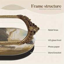 Vintage European Style Golden Lace Arch Decor Photo Frame | Suitable For Wedding Photos, Home Decor, Anniversary Party, Christmas Gift, Arched Window Frame, Can Be Placed On Desk Or Wall, Retro Arch Frame, Suitable For Home Office Decoration - Multicolor - View 6