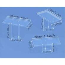 3-Tier Dessert Display Set, Tiered Tray And Plates, Transparent Acrylic Buffet Stand, Suitable For Wedding, Birthday Party, Entertainment, Cupcake, Fruit, Pastry, Cookie Food Display Rack - Clear - View 8