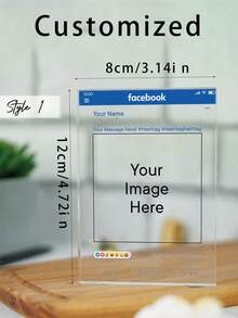 1pc Custom Acrylic Photo Decoration, Photo And Text Customization, Love Story, Family Photo, Valentine's Day Gift, Pet, Newborn Photo Customization, Bedroom And Living Room Decoration, Wedding Anniversary, Birthday Gift, Bedroom And Living Room Decoration, Christmas Gift - Multicolor - View 13