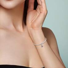 1 Pc S925 Sterling Silver Colored Zirconia Devil's Eye Pendant For DIY Bracelet Necklace Jewelry Making Exquisite Jewelry Gifts For Women, Family And Friends.