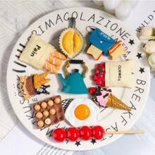 1pc/5pcs/7pcs Food Refrigerator Magnets Food Magnets For Fridge Magnets Decorative Cute Magnets Refrigerator Fridge Magnets For Kitchen Strong Resin Magnets Home Decor Office