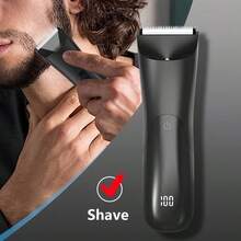 LEATVOOK Men's Body Trimmer, Electric Shaver, Electric Inguinal And Hair Trimmer, Ceramic Blade Male Hygiene Shaver Trimmer, Full Body Beauty,Perfect Christmas Gift. - 黑色 - 查看 4