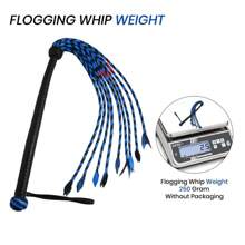 2-Pack Genuine Cowhide Thick Leather Floggers - 9 Tails Each With Heavy Thuddy Impact