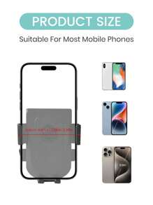 1PC Stroller Phone Holder, Shopping Cart Phone Holder - Fit On Handlebars - One-Hand Operation To Put On/Take Off Phone - 360 Degree Rotation - For All Phone Types For Stroller, Bike, Wheelchair, Walker, Scooter