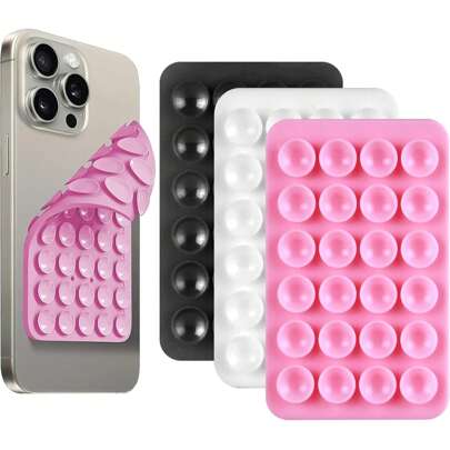 Supporto per telefono in silicone con ventosa, supporto adesivo biadesivo multifunzionale, antiscivolo, senza mani, compatibile con , telefoni Android, regalo per compleanni, famiglia, amici, supporto per telefono, accessori per telefono