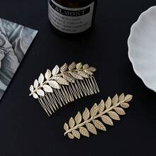 1 件/2 件新款金色新娘发夹发夹刘海发梳头饰、发饰、发饰、爪夹