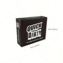 Jogo de Cartas Quick & Dirty Party - Diversão Interativa e Hilária para Adultos com Regras de Bebida | Perfeito para Reuniões Familiares, Halloween, Natal e Festas de Desastre | Edição Original, Acessórios para Jogos de Cartas, Jogo de Festa Quick & Dirty - Preto - Ver 2