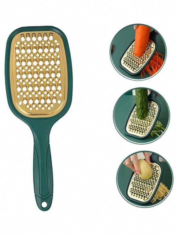1pc Stainless Grater Potato Fry Cutter Multifunctional Crinkle Potato Cutter Chipper Vegetable Grater Double-Sided Grater Household Accessory