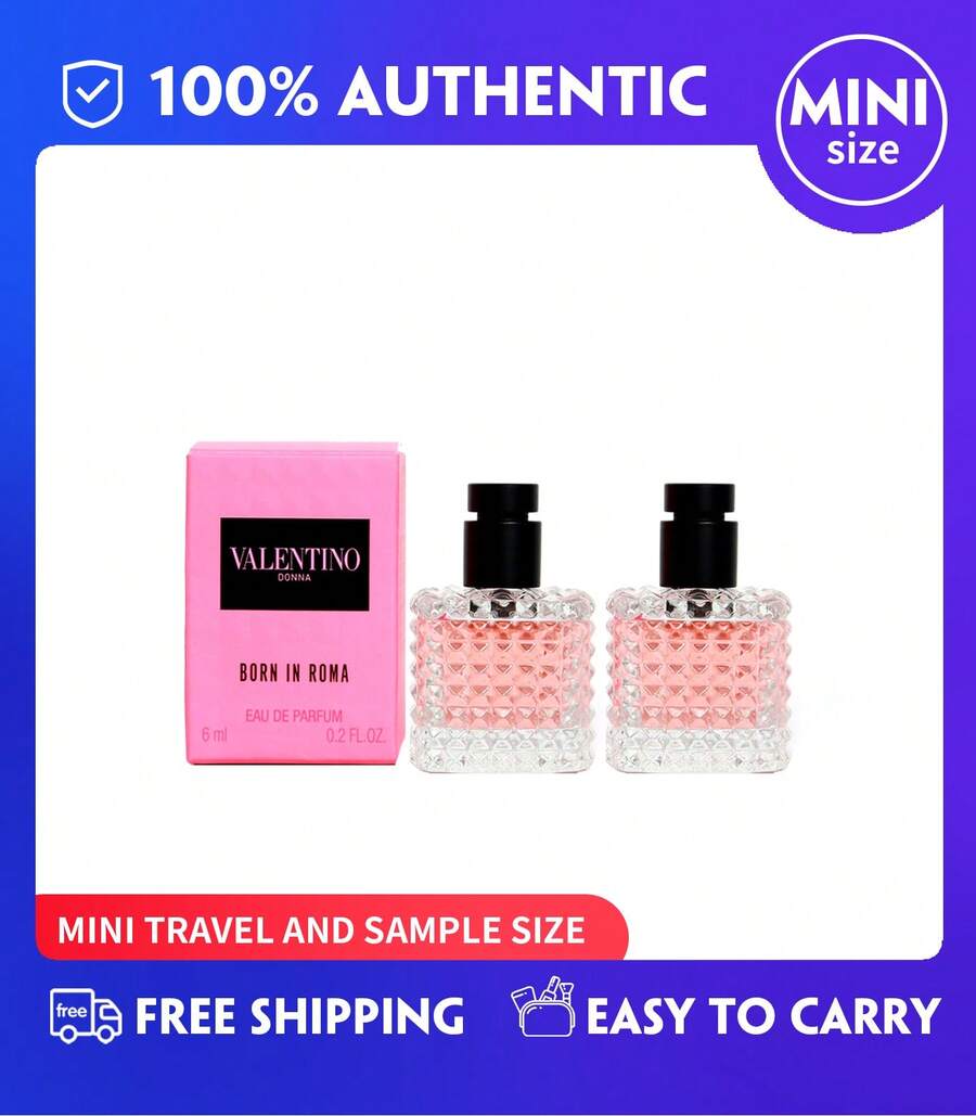 Donna Born In Roma Eau De Parfum Women's (6ml/0.2 Fl.Oz) Travel Size Mini EDP Splash Perfume - 12ml (6ml*2 chai) - Xem 1