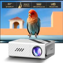 [Neu Verbessert] Tragbarer Smartprojektor 1080P, geeignet für Heimkino und Outdoor Camping, für den Innenbereich, Büronutzung, desktop montierbar - perfektes Weihnachts- und Valentinstaggeschenk, kompatibel mit USB, AV, Smartphone, Tablet usw., mit dem Sie einfach ein privates Kino und eine praktische Arbeitsumgebung schaffen können
