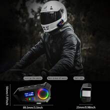 Motorcycle Helmet Headphones With HiFi Sound, CVC Noise Reduction Function, Helmet Speaker With Microphone, Easy To Use With Golfers, IPX65 Waterproof, Equipped With Voice Assistant And FM Radio Function