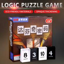 1 pieza Juego de mesa Código Da Vinci, juego para dos jugadores, juguetes de rompecabezas, juegos de números divertidos y entretenidos, incluye manuales en chino e inglés, adecuado para juegos al aire libre, juegos familiares o regalos de cumpleaños