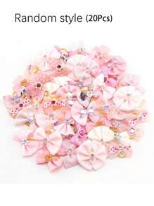 50 Stück rosa Gummiband Haarzubehör für Haustiere, Schleife Prinzessin Stil Kopfschmuck, geeignet für zu langes Haarpflege von Haustieren, Dekorativer Kopfschmuck für Haustiere, das beste Geburtstagsgeschenk für Haustiere, Haustierprodukte, Haustierzubehör, Haustier Haarzubehör