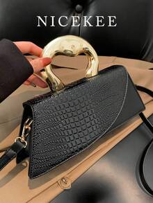 Niche Design Handbag, Exquisite And Versatile Highly Attractive Crossbody Bag, Fashionable And Shoulder Bag, Classic And Simple And Elegant Women's Bag, Suitable For Parties, Vacations, Dates, Dinners - Black - View 2