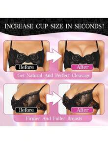 2/1Pair Double-Sided Sticky Bra Inserts,Snowy Sticky Bra Inserts,Sticky Bra Push Up, Self Adhesive Pads Ultra Instant Lift Bra, Push Up Bikini Pads For Sports Bra Swimsuit - Multicolor - View 8