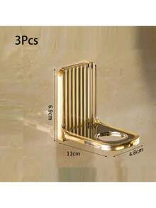 1件/3件装轻奢沐浴露瓶架可调节洗发水瓶架洗手液分配器挂钩壁挂式免打孔浴室浴室配件浴室工具 - 彩色 - 查看 9