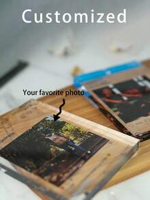 1pc Custom Acrylic Photo Decoration, Photo And Text Customization, Love Story, Family Photo, Valentine's Day Gift, Pet, Newborn Photo Customization, Bedroom And Living Room Decoration, Wedding Anniversary, Birthday Gift, Bedroom And Living Room Decoration, Christmas Gift - Multicolor - View 4