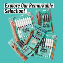 BIC BodyMark Temporary Tattoo Marker Henna Vibes Assorted Colors 3Count  Vine6eds2 - 如圖 - 查看 6