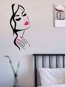 1pc Simple Black Figure Graphic Wall Sticker PVC Waterproof Removable Sticker 9.84*22.83in For Home Decor Stickers Wall Decal Vinyl Decal For Home Decorations Spring Decoration Items Refresh Your Home Birthday Graduation Gifts Wall Stickers Room Decor Wall Decor Personalised Stickers