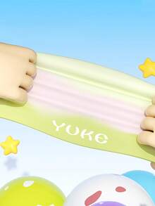 1pc Gradient Candy-Colored Silicone Swim Cap, Waterproof Swimming Cap With Ear Protection For Boys And Girls, Fits Large Head - Multicolor - View 3