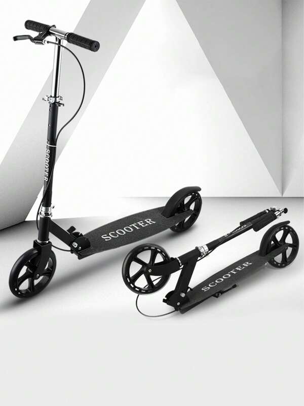 1 pieza Scooter plegable, Manubrios ajustables en altura, Apto para adultos y adolescentes, para uso exterior
